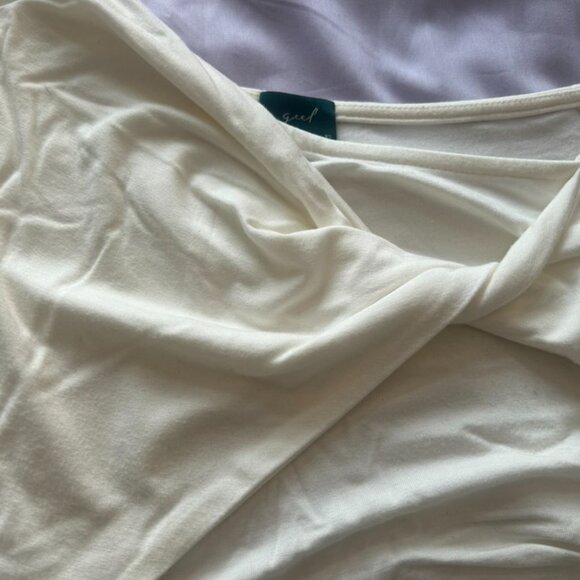Geel Nico Twist Long Sleeve Top in White - Picture 3 of 9
